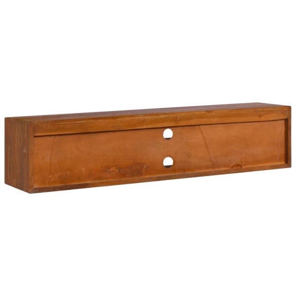 Armário de parede TV 135x30x30 cm madeira de teca maciça - Image 4