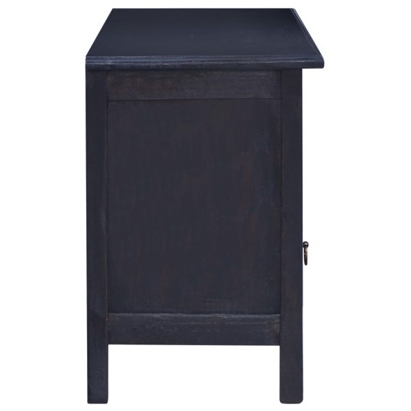 Móvel de TV 100x30x45 cm mogno maciço castanho café preto-claro - Image 3