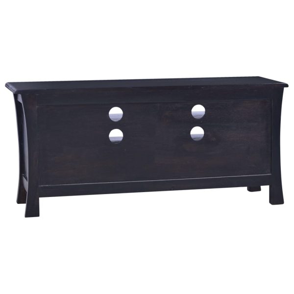 Móvel de TV 100x30x45 cm mogno maciço castanho café preto-claro - Image 5