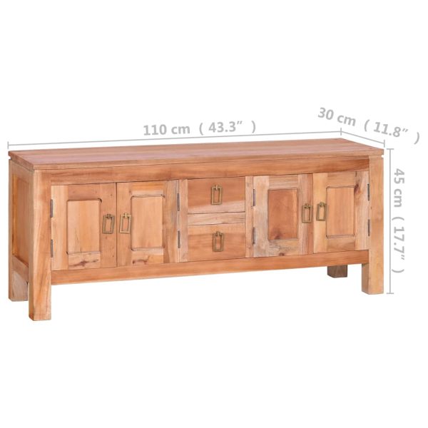 Móvel de TV 110x30x45 cm madeira de mogno maciça - Image 9