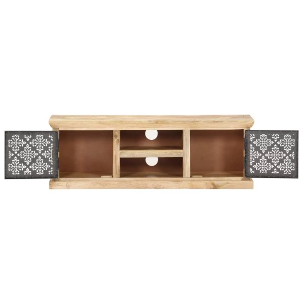 Móvel de TV com portas de aço 120x30x40cm mangueira maciça - Image 4