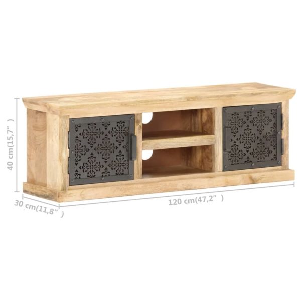 Móvel de TV com portas de aço 120x30x40cm mangueira maciça - Image 8