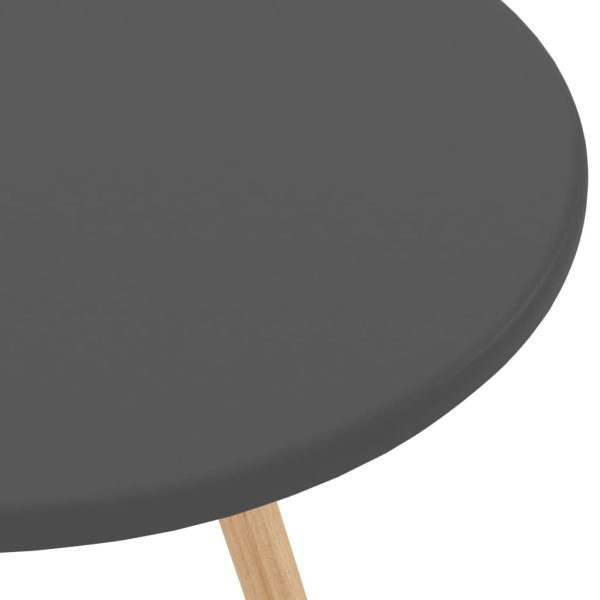 vidaXL Mesa de bar 60x103 cm MDF e madeira de faia maciça cinzento - Image 3