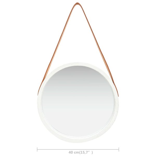 Espelho de parede com alça 40 cm branco - Image 6