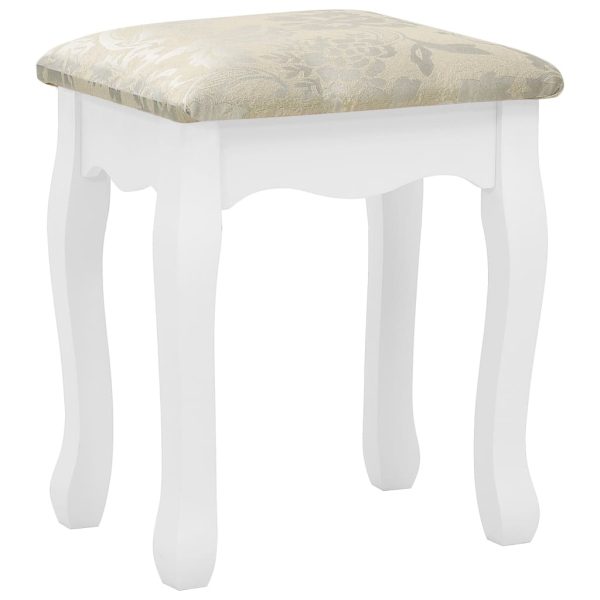 Conj. toucador c/ banco 100x40x146cm madeira paulownia branco - Image 10