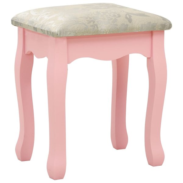 Conjunto toucador c/ banco 100x40x146cm madeira paulownia rosa - Image 10