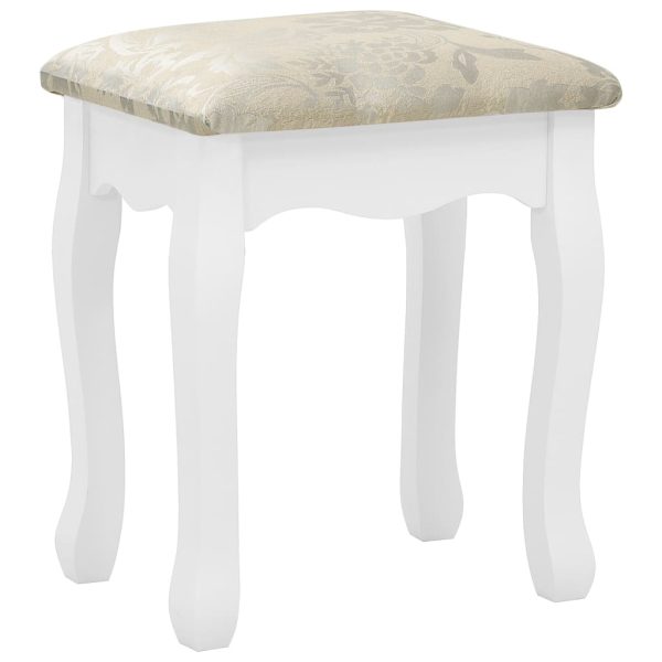 Toucador c/ banco 65x36x128 cm MDF e madeira paulownia branco - Image 8