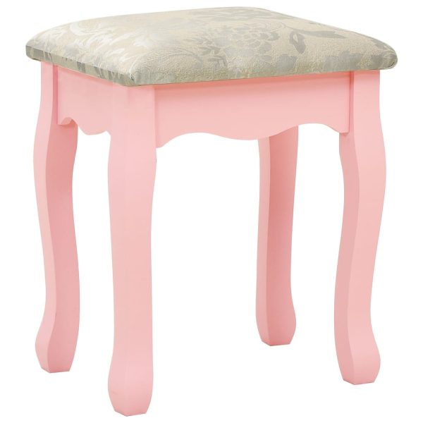 Toucador c/ banco 65x36x128 cm MDF e madeira de paulownia rosa - Image 8