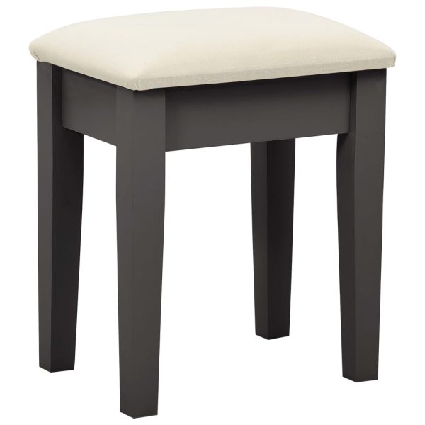 Toucador c/ banco 65x36x128 cm MDF e madeira paulownia cinzento - Image 7