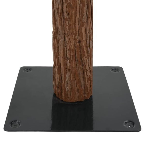 Árvore de Natal fina madeira e pinhas genuínas 150 cm PVC verde - Image 7