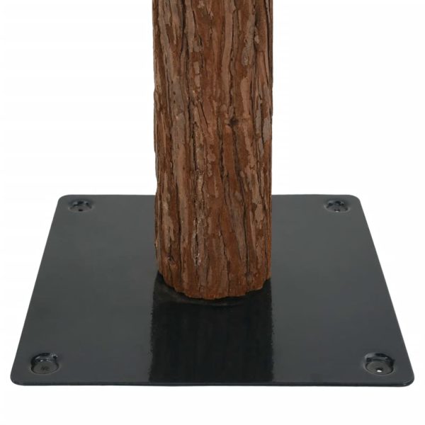 Árvore de Natal fina madeira genuína e neve branca 150 cm verde - Image 7