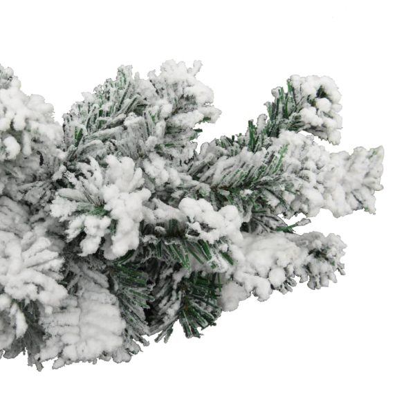 Grinalda de Natal com neve 5 m PVC verde - Image 4