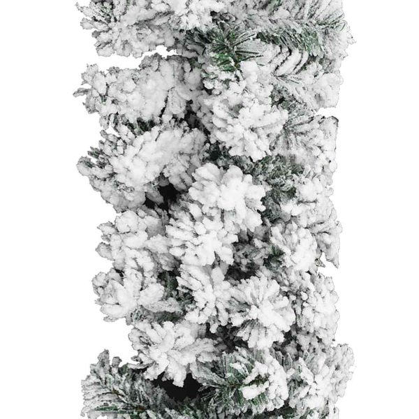 Grinalda de Natal com neve 10 m PVC verde - Image 3