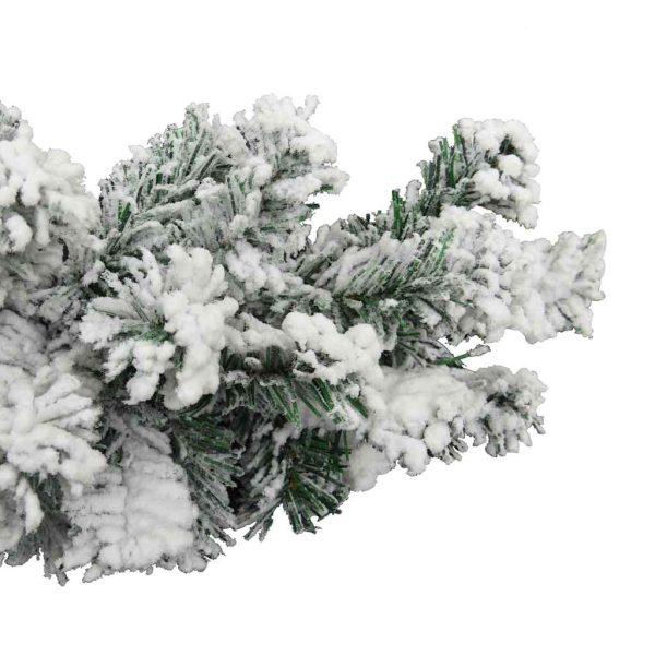 Grinalda de Natal com neve 10 m PVC verde - Image 4