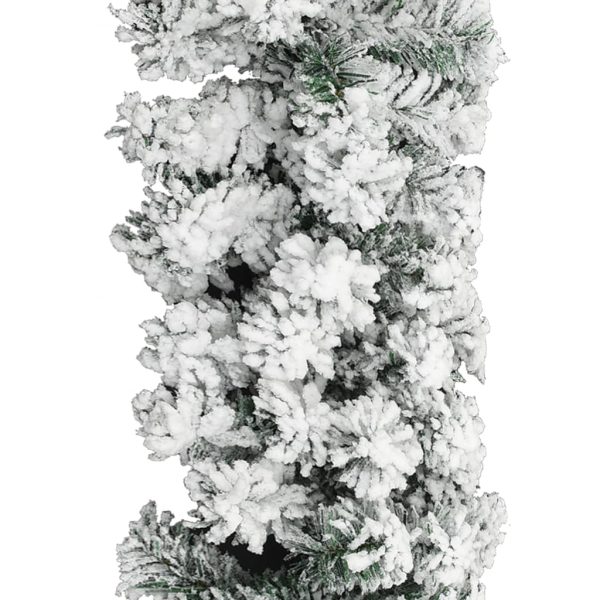 Grinalda de Natal com neve 20 m PVC verde - Image 3