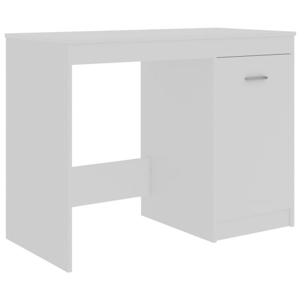Secretária 140x50x76 cm contraplacado branco - Image 5