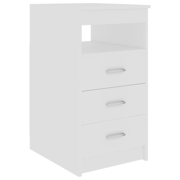 Secretária 140x50x76 cm contraplacado branco - Image 7