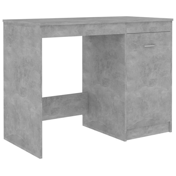 Secretária 140x50x76 cm contraplacado cinzento cimento - Image 5