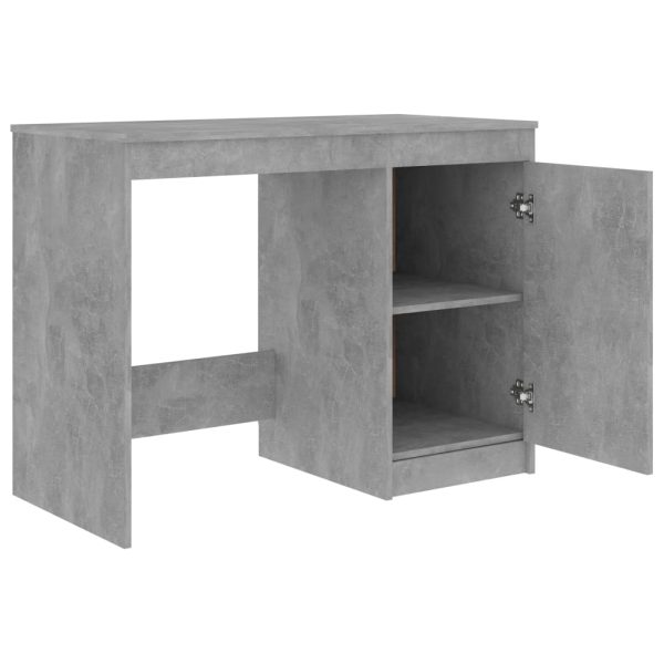 Secretária 140x50x76 cm contraplacado cinzento cimento - Image 6