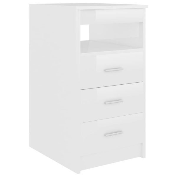 Secretária 140x50x76 cm contraplacado branco brilhante - Image 10