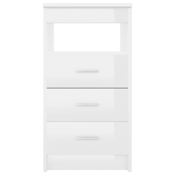 Secretária 140x50x76 cm contraplacado branco brilhante - Image 11