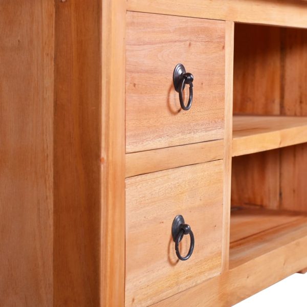 Móvel de TV 100x40x45 cm madeira de mogno maciça - Image 6