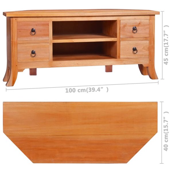 Móvel de TV 100x40x45 cm madeira de mogno maciça - Image 8