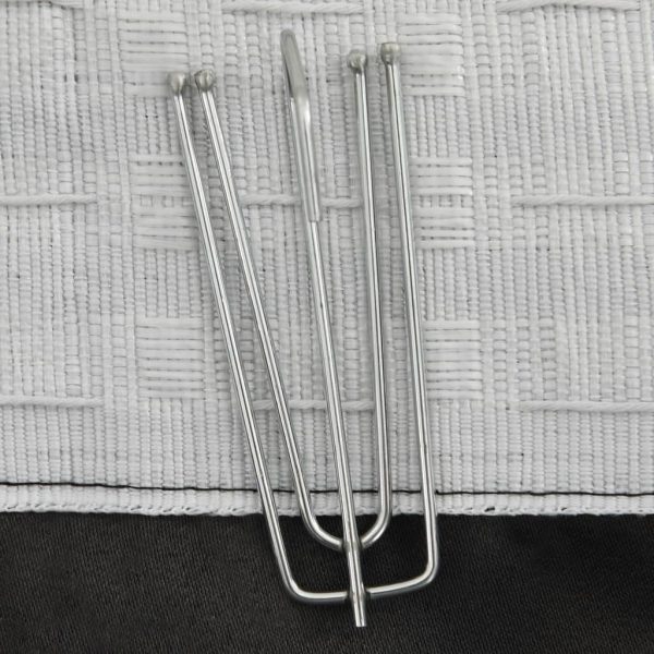 Cortinas opacas aspeto linho + ganchos 2pcs 140x225cm antracite - Image 3