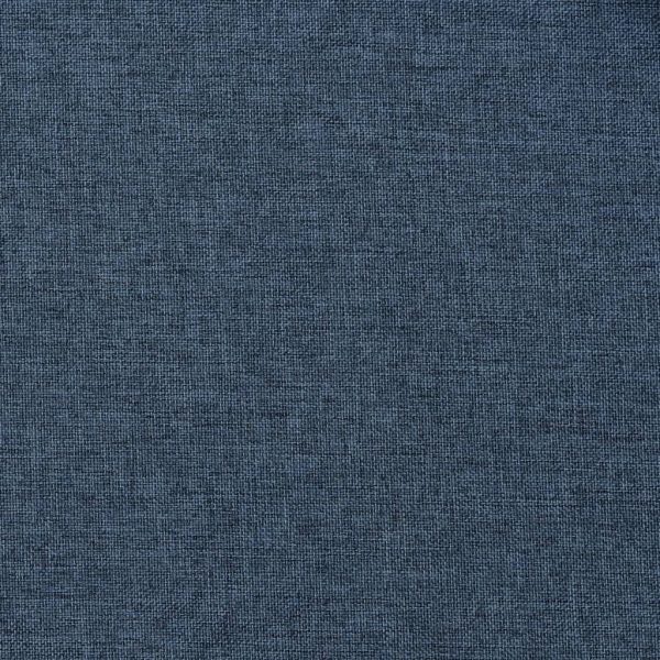 Cortina opaca aspeto de linho com ilhós 290x245 cm azul - Image 4