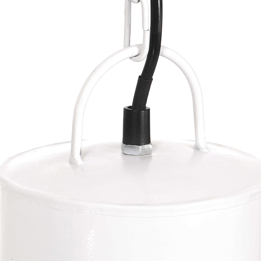 Candeeiro suspenso redondo 25 W 48 cm E27 branco - Image 6