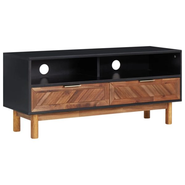 Móvel de TV 100x35x45 cm madeira de acácia maciça e MDF