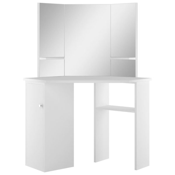 Mesa de maquilhagem/toucador de canto branco - Image 2