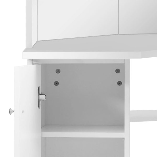 Mesa de maquilhagem/toucador de canto branco - Image 8