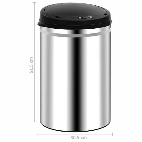 Caixote do lixo com sensor automático 30 L aço inoxidável - Image 8