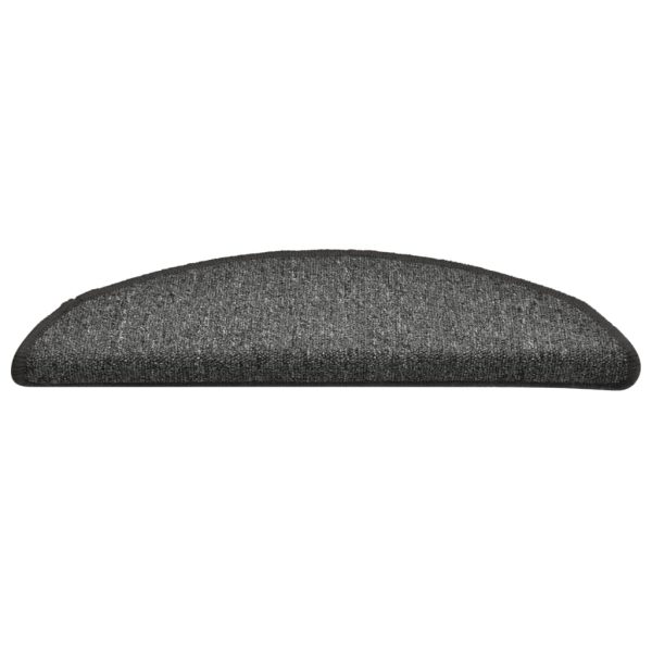 Tapete/carpete para degraus 15 pcs 56x17x3 cm cinza-escuro - Image 5