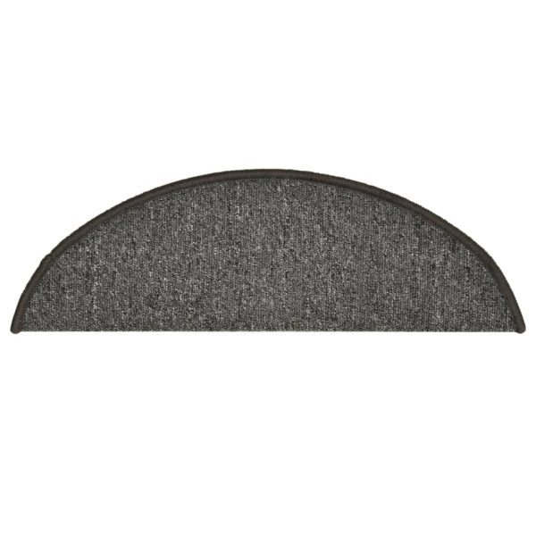 Tapete/carpete para degraus 15 pcs 56x17x3 cm cinza-escuro - Image 6