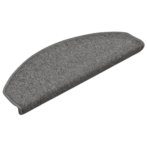 Tapete/carpete para degraus 15 pcs 65x24x4cm cinza-escuro - Image 3