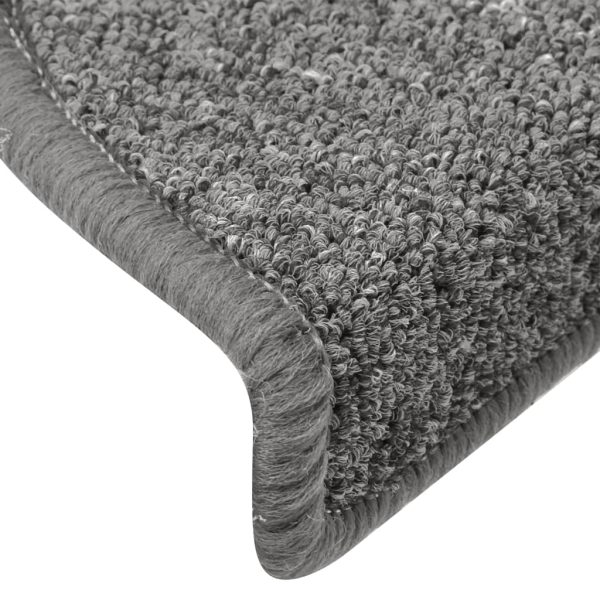 Tapete/carpete para degraus 15 pcs 65x24x4cm cinza-escuro - Image 6