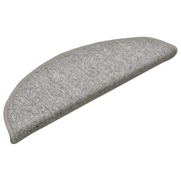 Tapete/carpete para degraus 15 pcs 56x17x3 cm cinza-claro - Image 3