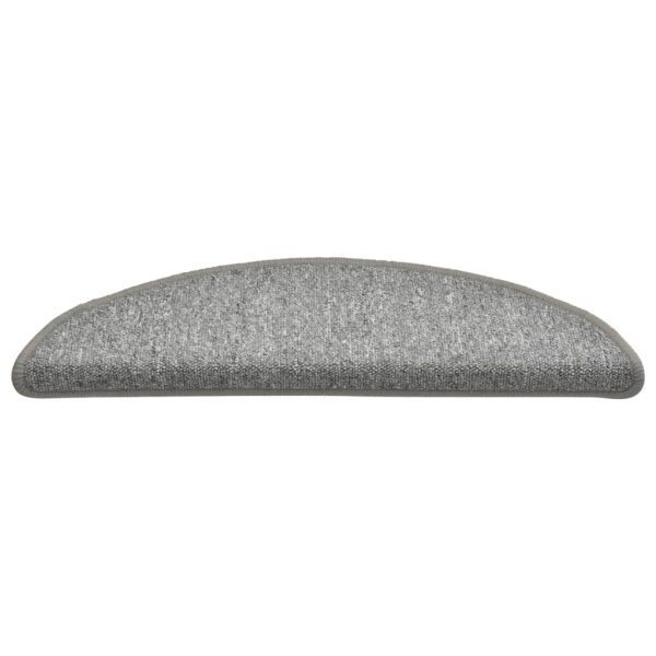 Tapete/carpete para degraus 15 pcs 56x17x3 cm cinza-claro - Image 5