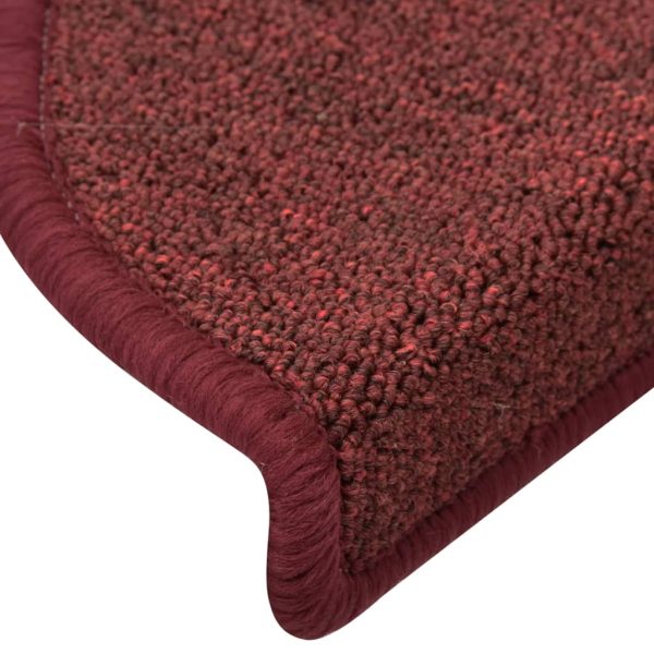 Tapete/carpete para degraus 15 pcs 56x17x3 cm vermelho - Image 7