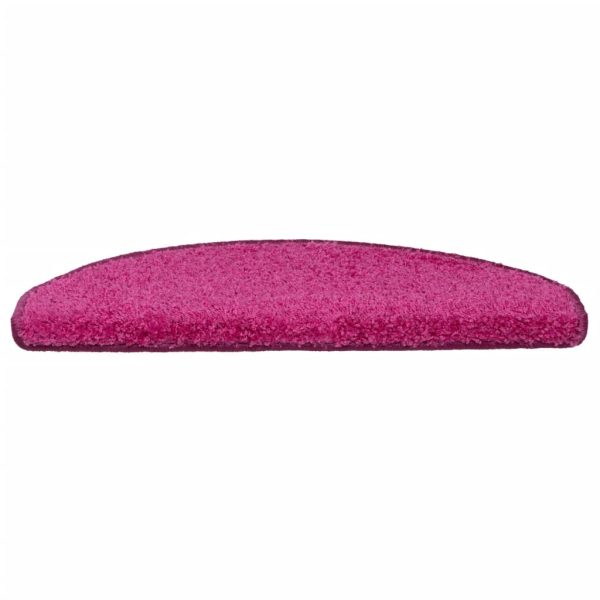 Tapete/carpete para degraus 15 pcs 65x21x4 cm rosa - Image 4