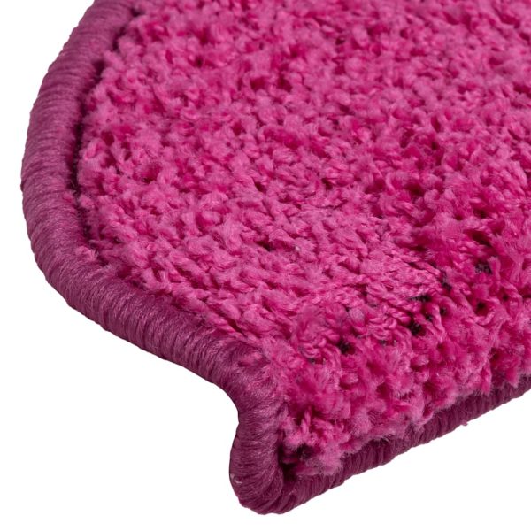 Tapete/carpete para degraus 15 pcs 65x21x4 cm rosa - Image 7