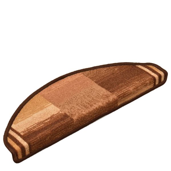 Tapetes de escada adesivos 15 pcs 65x21x4 cm castanho - Image 3