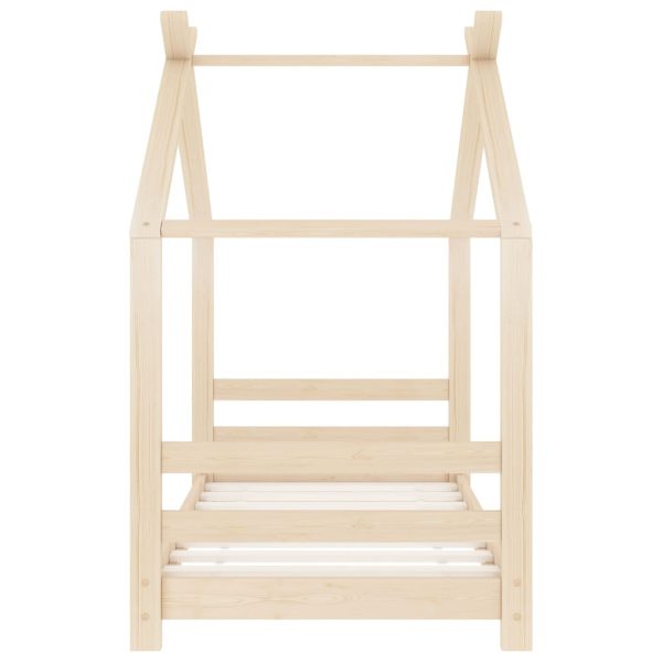 Estrutura de cama infantil 70x140 cm madeira de pinho maciça - Image 3