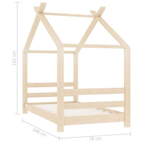 Estrutura de cama infantil 70x140 cm madeira de pinho maciça - Image 7