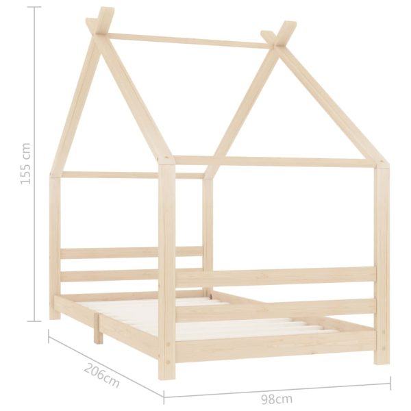 Estrutura de cama para crianças 90x200 cm pinho maciço - Image 7