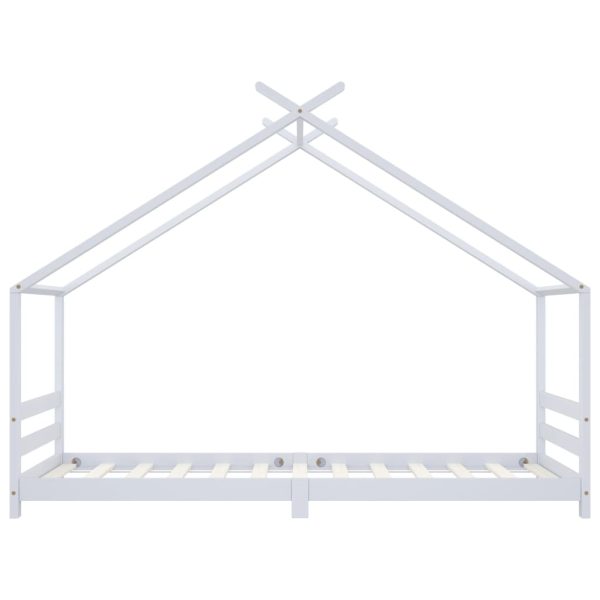 Estrutura de cama para crianças 90x200 cm pinho maciço branco - Image 4
