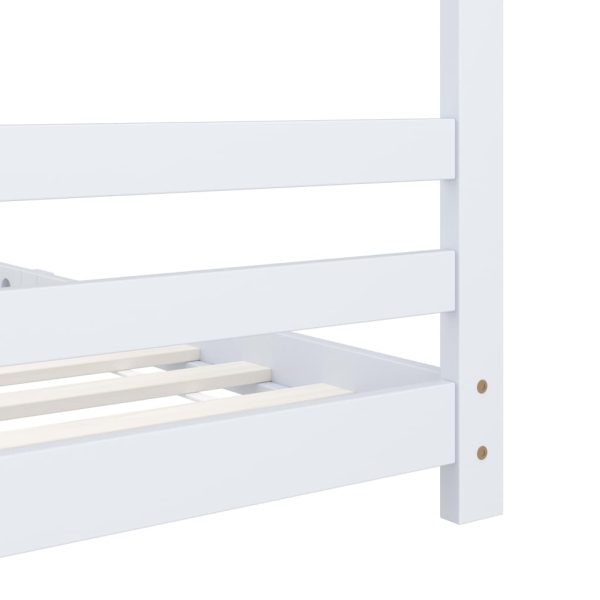 Estrutura de cama para crianças 90x200 cm pinho maciço branco - Image 6