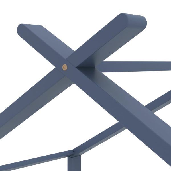 Estrutura de cama para crianças 80x160 cm pinho maciço cinza - Image 5